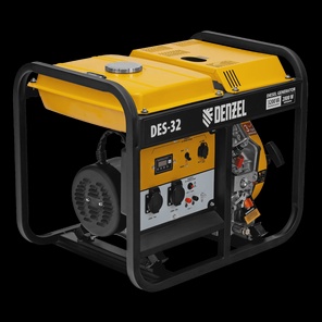 Генератор дизельный DENZEL DES-32, 3,2 кВт, 230 В, 11 л, ручной стартер